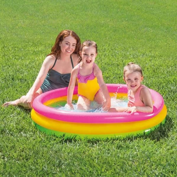 INTEX fristående pool - 57412 - Tre rör - Ø114 x 25 cm - Ftalatfri
