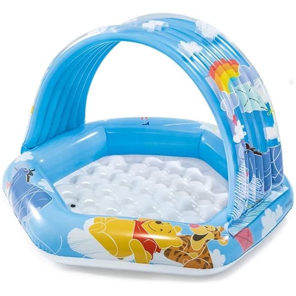 Uppblåsbar Winnie-plaskbassäng för barn - INTEX - Kapacitet 41 liter - Rolig och färgglad design