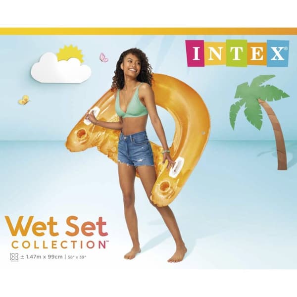 Intex 58859EU Wet Set Collection Sit 'N Float oppustelig flydende stol i forskellige farver