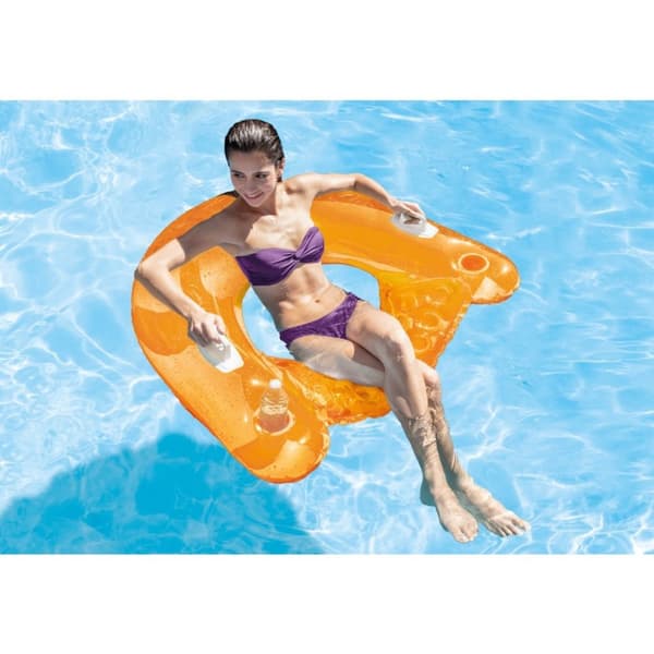 Intex 58859EU Wet Set Collection Sit 'N Float oppustelig flydende stol i forskellige farver