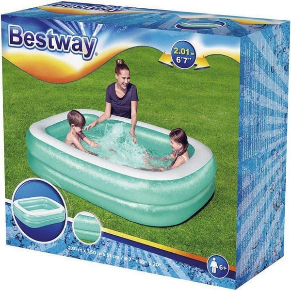 Barnpool - Bestway - Rektangulär - 201 x 150 x 51 cm - Blå