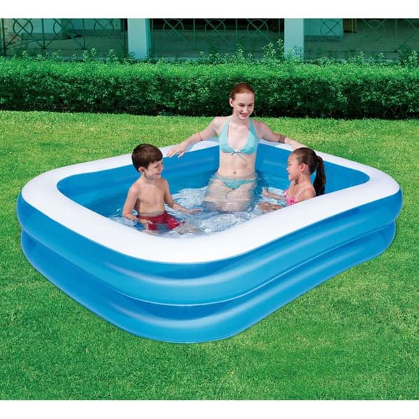 Barnpool - Bestway - Rektangulär - 201 x 150 x 51 cm - Blå