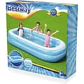 Miniatyrbild 4 av 5: Bestway rektangulär uppblåsbar pool 262 x 175 x 51 cm - Blå och vit - För barn - Utomhusbruk