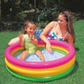 Miniatyrbild 1 av 2: Intex uppblåsbar babypool 3 flerfärgade ringar 58924
