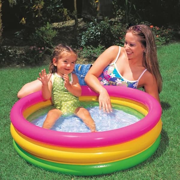Intex uppblåsbar babypool 3 flerfärgade ringar 58924