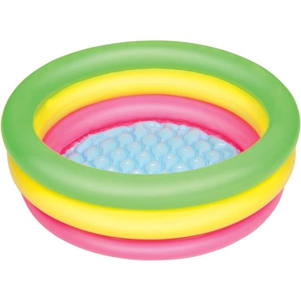BESTWAY Rainbow uppblåsbar pool med 3 rör - Ø 70 x 24 cm