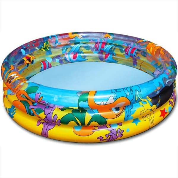 Ocean life uppblåsbar pool - BESTWAY - 102 x 25 cm - Barn - Blå