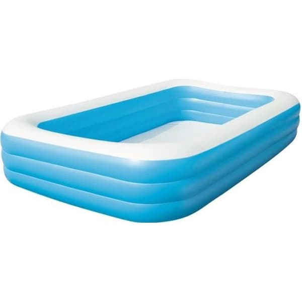 Lyxig uppblåsbar pool för barn och familjer - BESTWAY - Rektangulär - 305x183x56 cm - Blå
