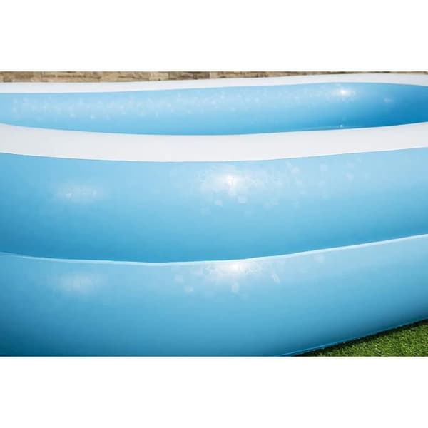 Bestway rektangulär uppblåsbar pool 262 x 175 x 51 cm - Blå och vit - För barn - Utomhusbruk