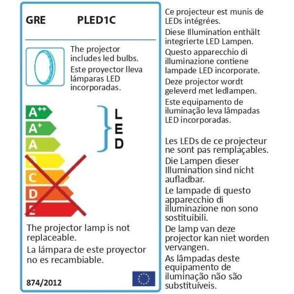 GRE-projektor - LED-färg