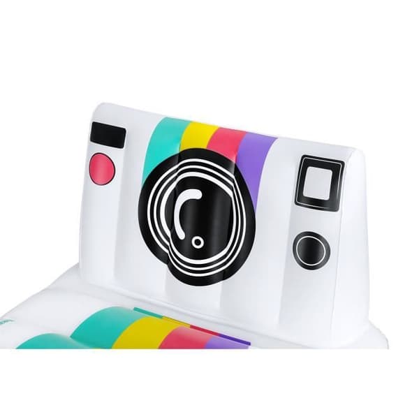 Ilmatäytteinen uimapatja - BESTWAY - Polaroid - 1 aikuinen. 90 kg - Valkoinen ja monivärinen