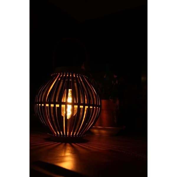 Bambus solcellelampe - Olivie - Sort