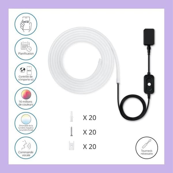 LED-remsa - WIZ - Ansluten - Utomhus - 5m