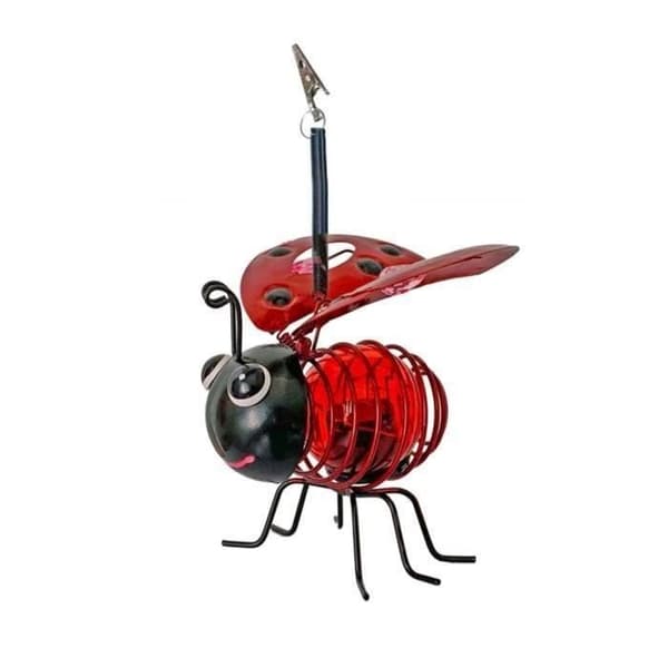 Solcelledrevet mariehøne med klips - GALIX - Solcellelamper - Metal/glas - 2 lumen - 8 timers lysstyrke