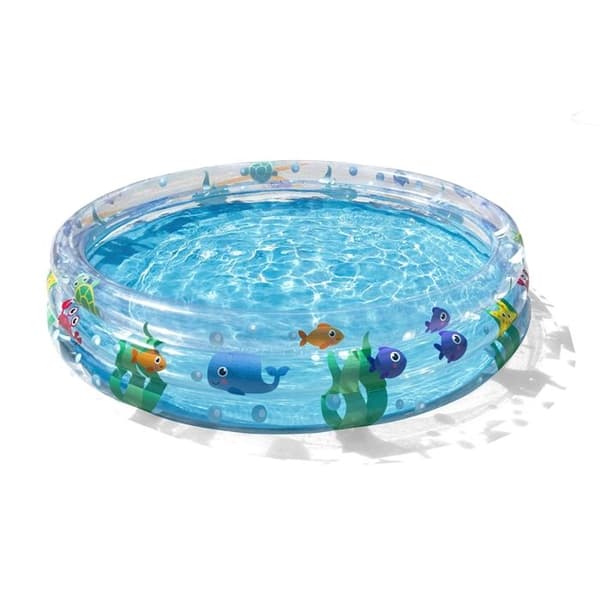 Rund uppblåsbar pool med 3 rullar - 152 x 30 cm - Bestway