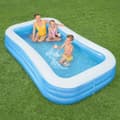 Miniatyrbild 3 av 6: Lyxig uppblåsbar pool - BESTWAY - Barn och familj - Blå - 3 rullar - 305x183x56 cm
