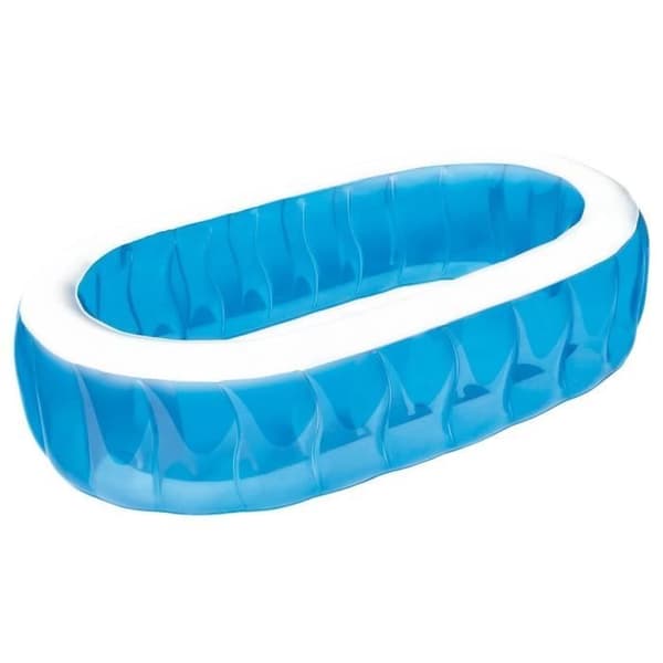 Uppblåsbar pool för barn - BESTWAY - Elíptica - Oval - Testad resistent vinyl - Blå