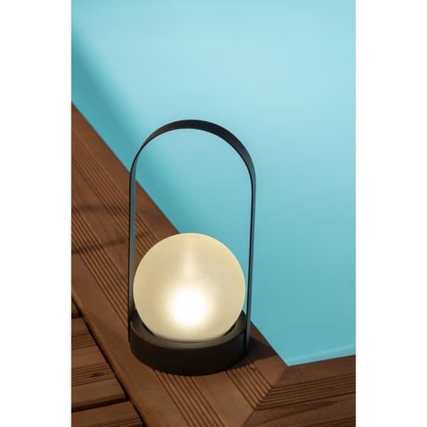 Metallinen aurinkokennolyhty - helmipallo - GALIX - 10 lumenia - 8 tuntia valaistusta - valkoinen LED