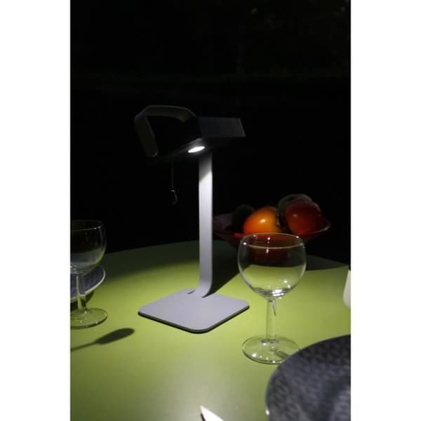 Designer solcelledrevet bordlampe - Easy - Grå