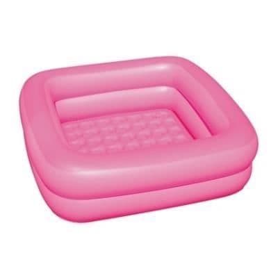 Rosa uppblåsbart babyduschbadkar - Bestway - 86 x 86 x 25 cm