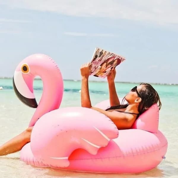 Oppustelig Pool Float, Størrelse 150 cm, PVC Materiale, Belastningskapacitet 100 kg,Flamingo 150cm
