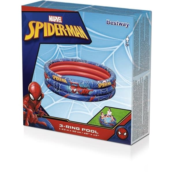 Uppblåsbar pool - Bestway - Spider Man - 122x30 cm - Vinyl - För barn över 2 år