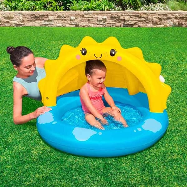 Piscinette med uppblåsbar solskydd Sunny Days™