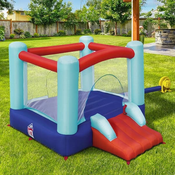 Oppustelig trampolin med rutsjebane Spring n' Slide #53310