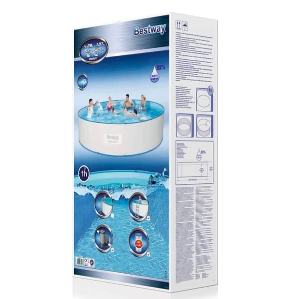 Bestway Pool med tillbehör Hydrium stålram rund 460x90 cm 56386