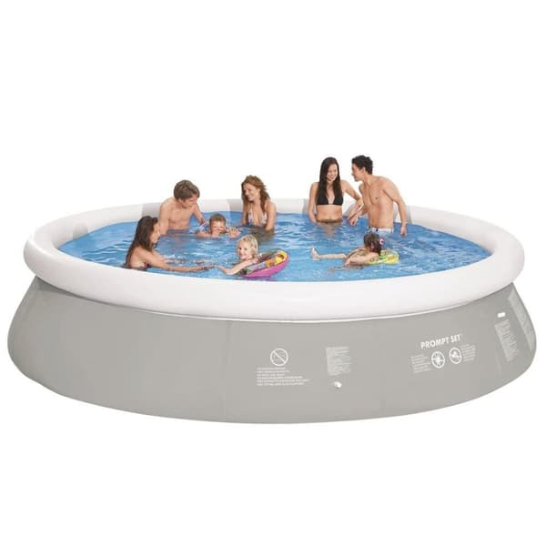 Jilong rund oppustelig swimmingpool grå 450 x 122 cm