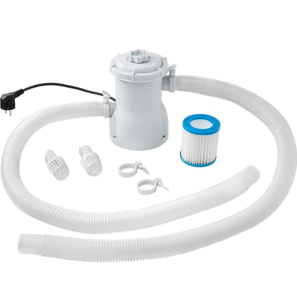 Badebassin rund med pumpe Ø 300 x 76 cm - blå