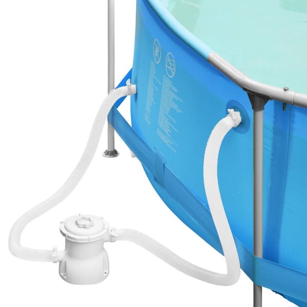 Badebassin rund med pumpe Ø 300 x 76 cm - blå