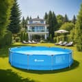 Miniatyrbillede 3 af 9: Badebassin rund med pumpe Ø 360 x 76 cm - blå