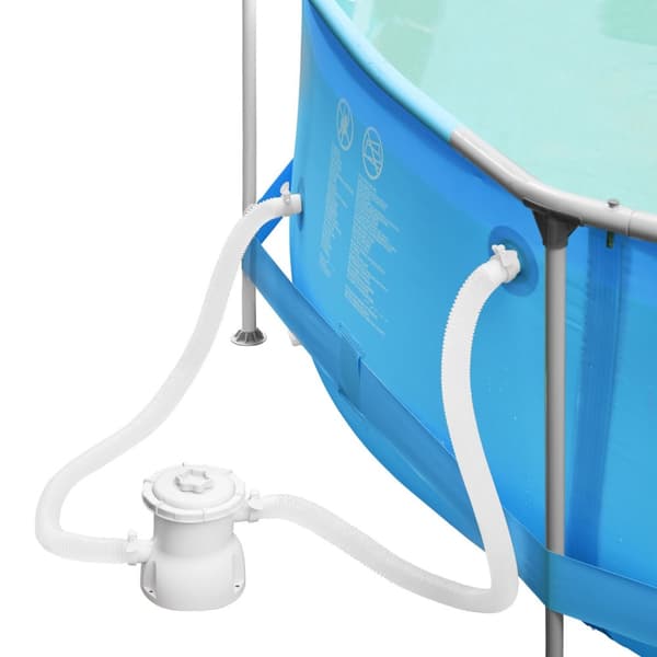 Badebassin rund med pumpe Ø 360 x 76 cm - blå
