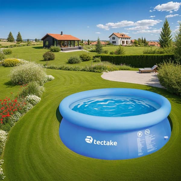 Pool rund med filterpump Ø 300 x 76 cm - blå