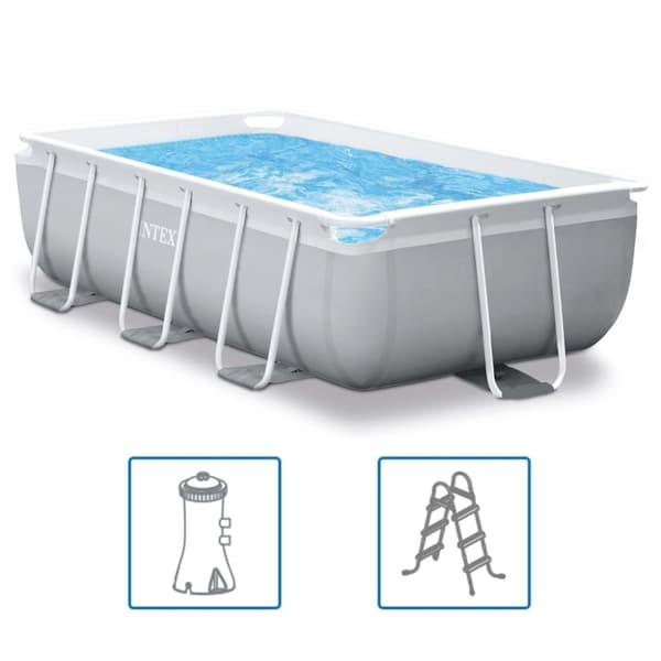 INTEX swimmingpoolsæt Prism Frame rektangulær 300 x 175 x 80 cm