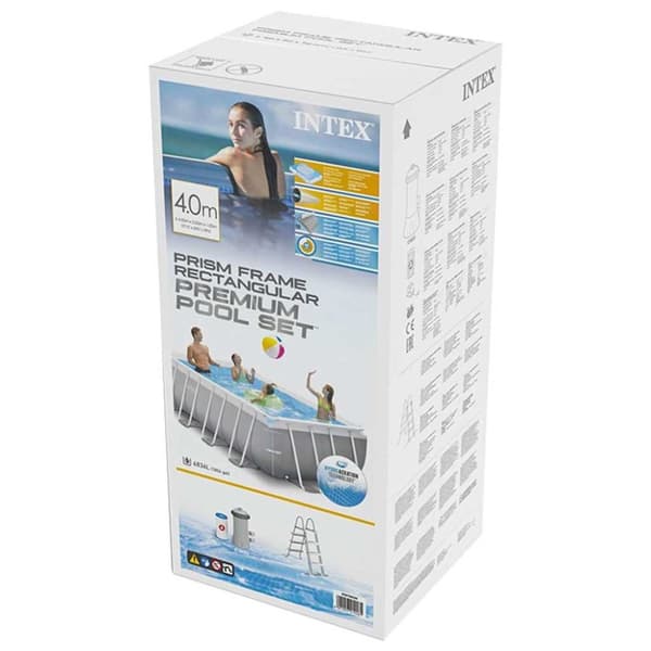 INTEX Pool set Prism Frame rektangulär 400x200x100 cm