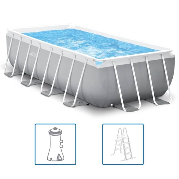 INTEX Pool set Prism Frame rektangulär 400x200x100 cm