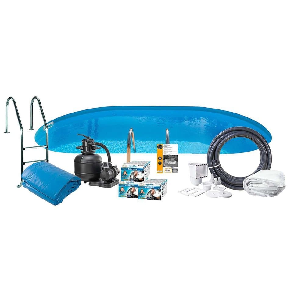 Poolpaket Swim & Fun Steel Oval 150 cm Djup