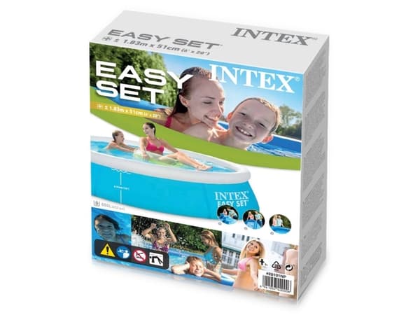 Intex 28101NP, 880 l, Oppblåsbart basseng, Voksen og barn, 3 person(er), Blå, Hvit, 3,45 kg