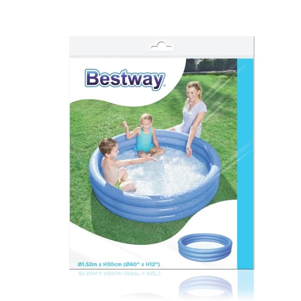 Bestway 51026, Uppblåsbar pool, 282 l, Rund, 2 År, Vinyl, Blå, Grön, Röd