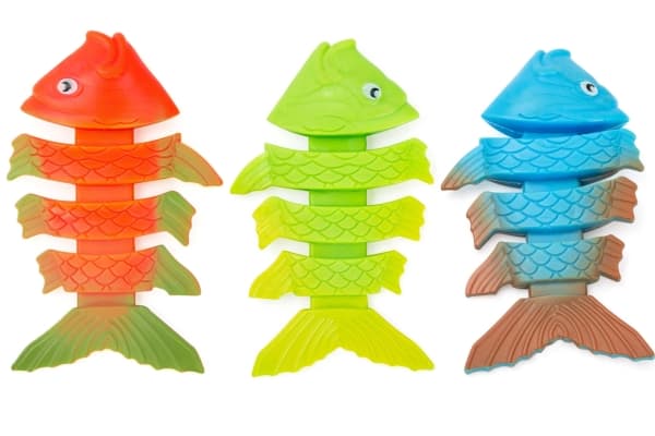 Squiggle Wiggle fiskeformet dykkelegetøj 3stk (3+)