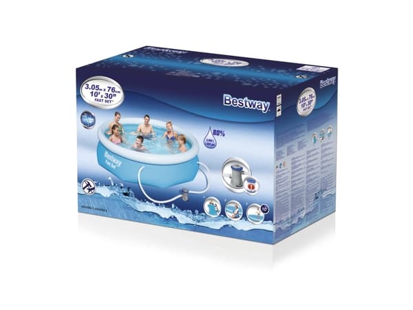 Bestway Fast Set 57270, 3638 l, Oppblåsbart basseng, Blå, 11,1 kg