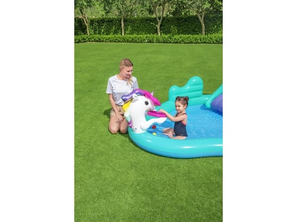 Bestway 53097, Oppblåsbart basseng, 220 l, 2 år, Unicorn, Blå