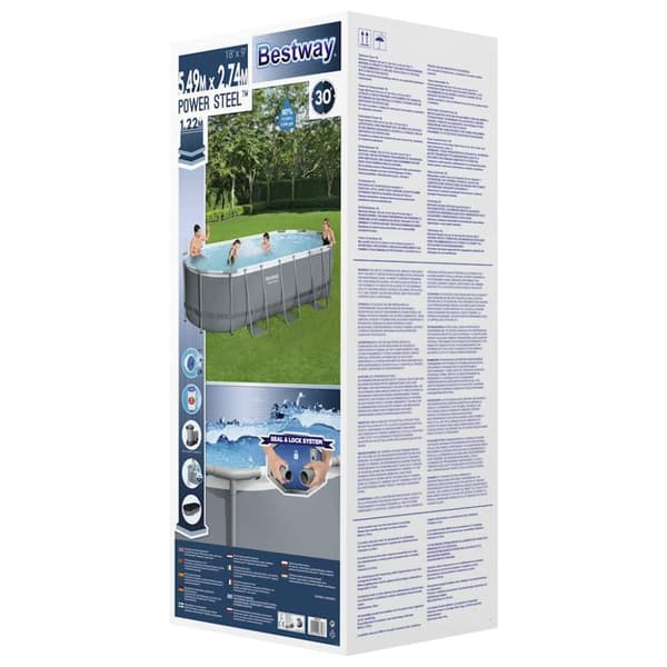 Bestway Ovanmarkspool Power Steel oval 549x274x122 cm