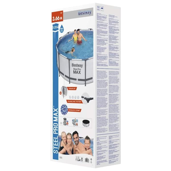 Bestway swimmingpoolsæt Steel Pro MAX rund 366x122 cm