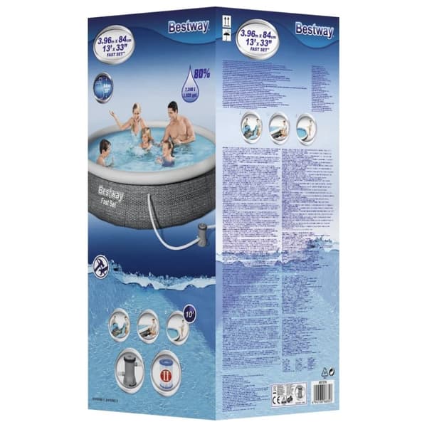 Bestway Fast Set Täytettävä uima-allassarja pumpulla 396x84 cm