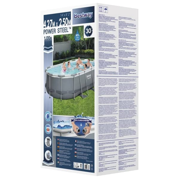 Bestway Power Steel fritstående pool 427x250x100 cm oval