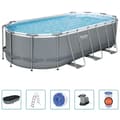 Miniatyrbillede 2 af 10: Bestway Power Steel fritstående pool 549x274x122 cm oval