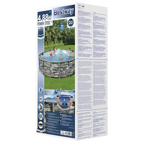 Bestway Pool med tillbehör Power steel 488x122 cm